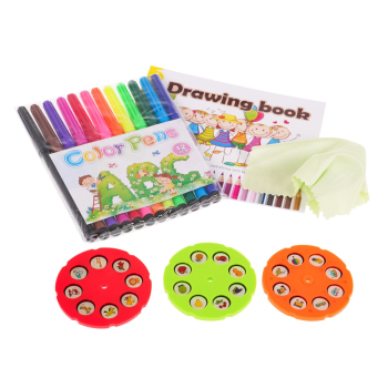 Interaktywny Projektor do Rysowania Żyrafa dla dzieci 3+ Stoli + Lampka nocna + 24 Obrazki + 12 Pisaków + Dźwięki Światła